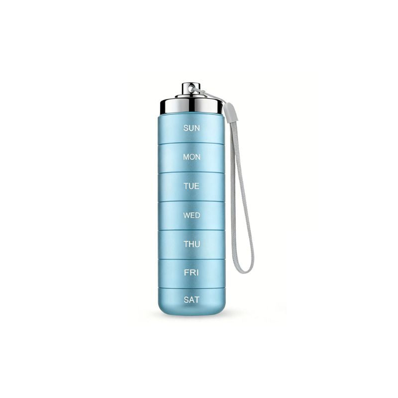 Pill Bottle - 7-Day Tablet Organizer with Weekly Sections