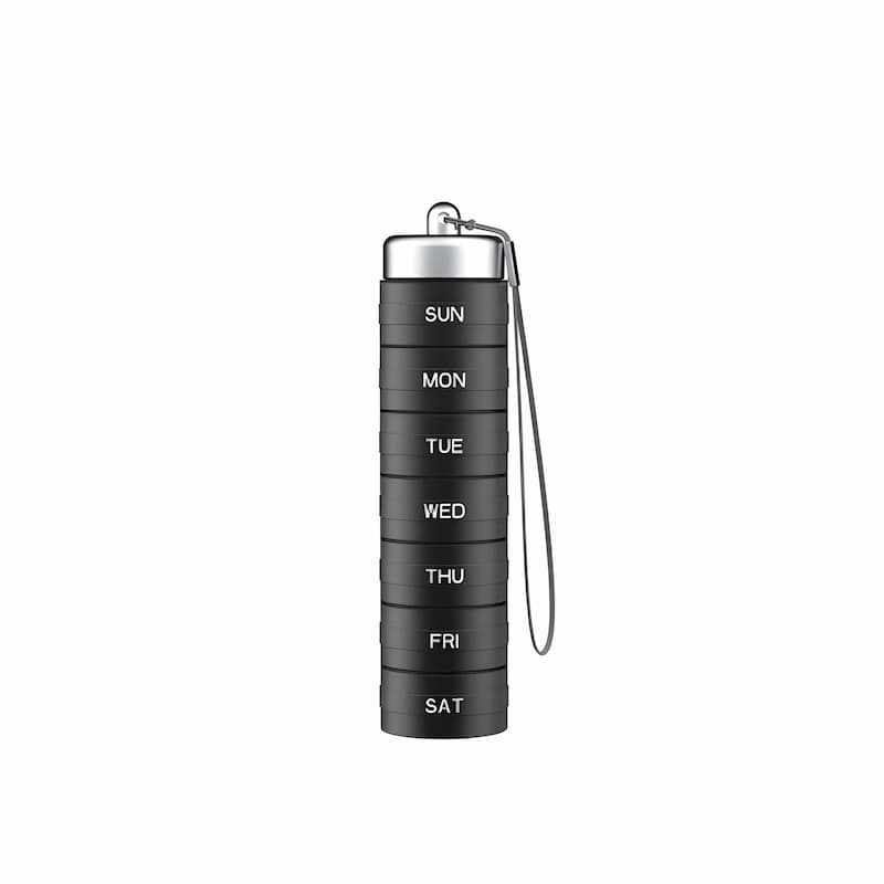 Pill Bottle - 7-Day Tablet Organizer with Weekly Sections