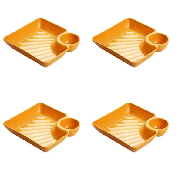 Dip Plate - Plate with Separate Sauce Compartment for Clean Eating