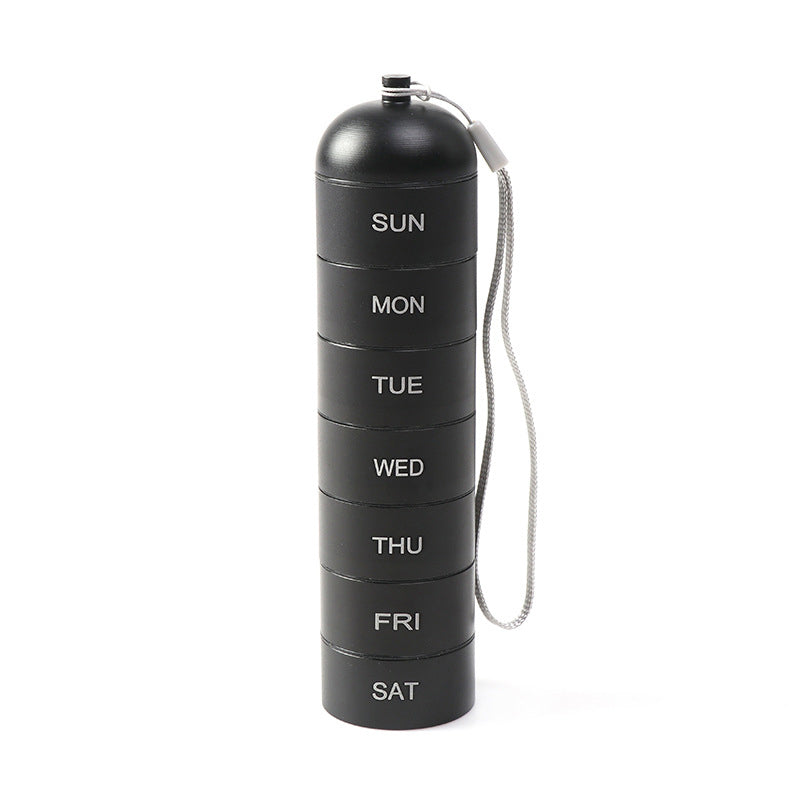 Pill Bottle - 7-Day Tablet Organizer with Weekly Sections