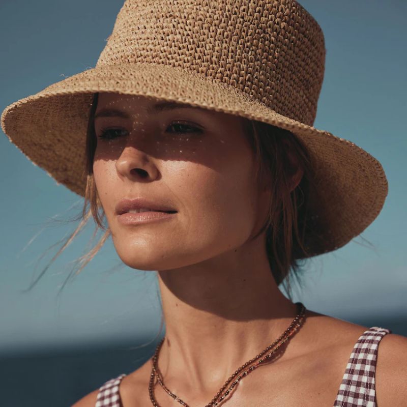 Sun Hat - Woven Straw Sun Hat with Wide Brim