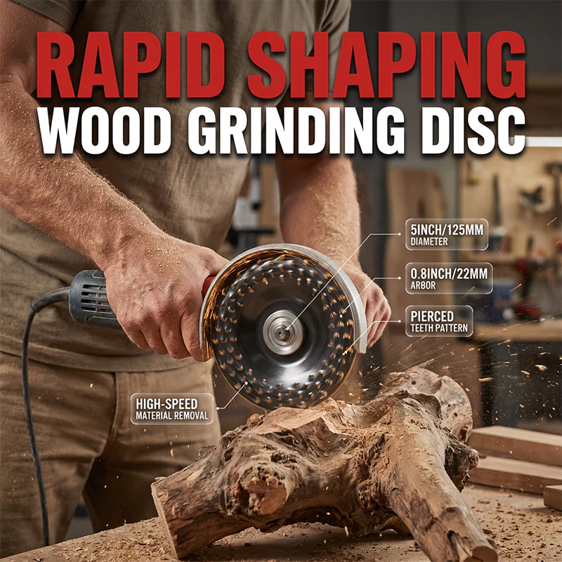 Wood Grinder Disc - Grinding Disc for Angle Grinders for Sanding and Shaping Wood