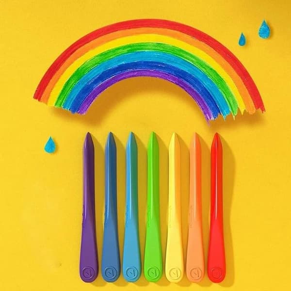 Rainbow Colors - Waterproof Organic Wax Crayons (48 Colors)