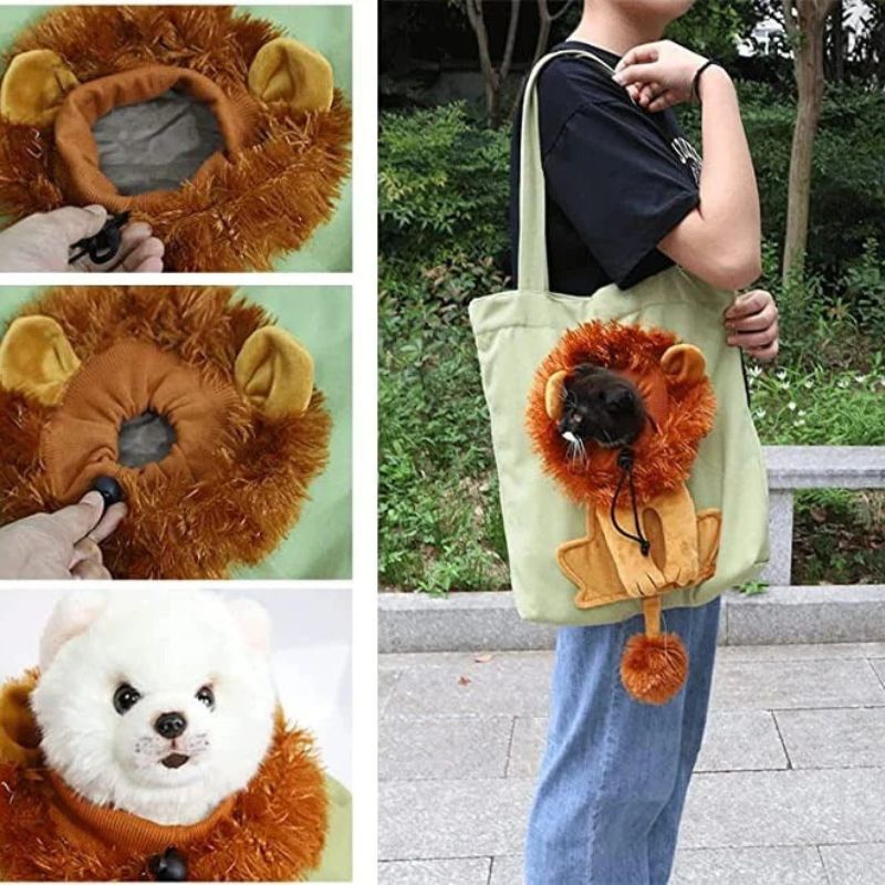 Cat Mane Bag - Canvas Tote Bag for Pets
