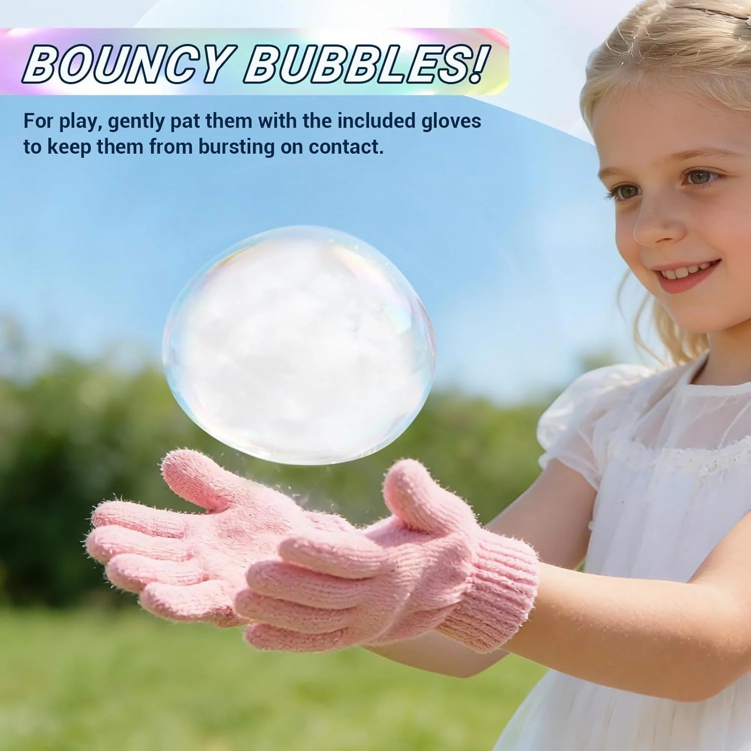 Bubble Wand - Fog-Filled Bubbles with Light and Music