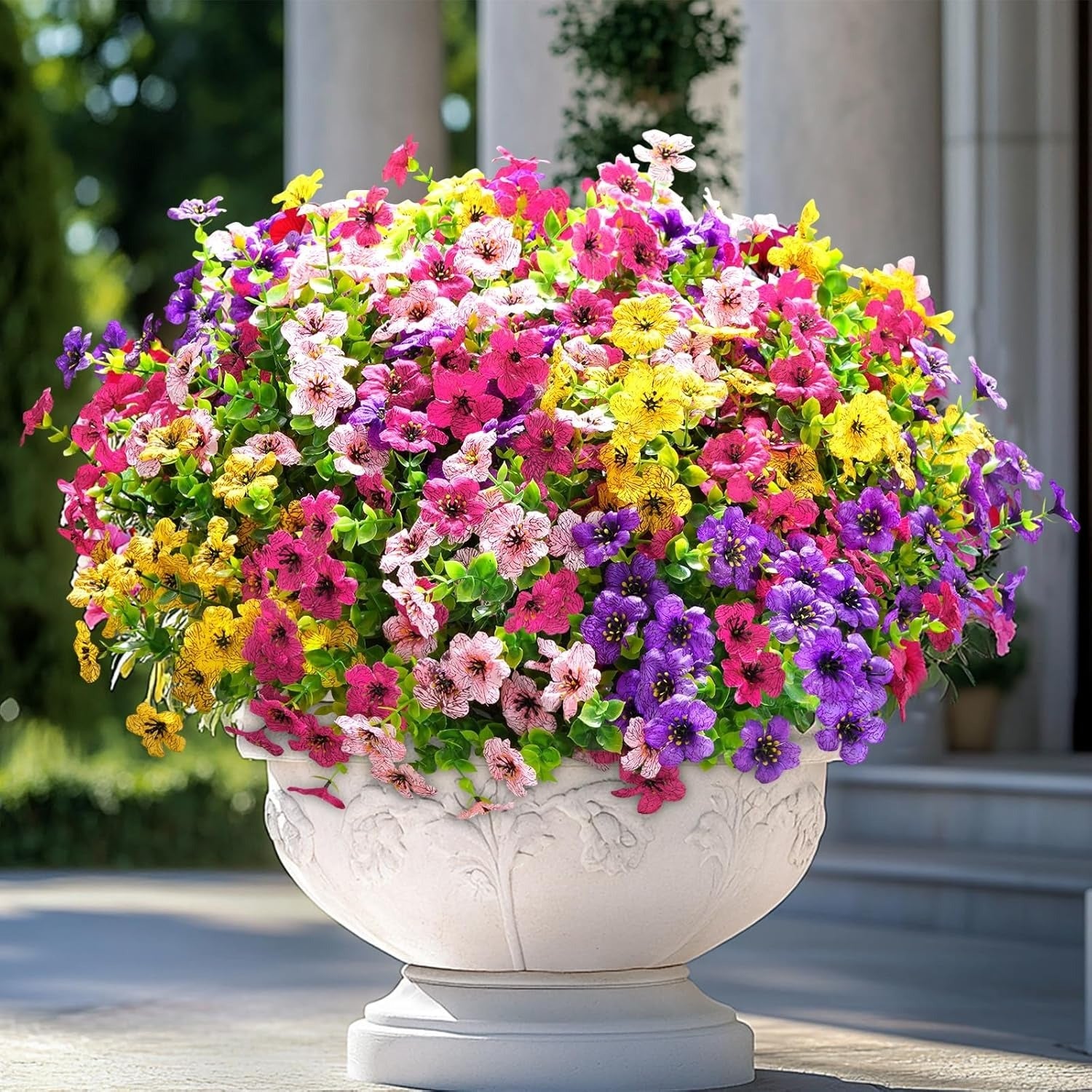 Flower Bush - Realistic, UV-Resistant Decorative Flowers