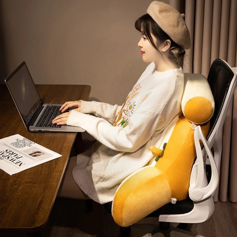 SupportHugger - Back Support Pillow. Jagged Lumbar Cushion for Sofa & Bed