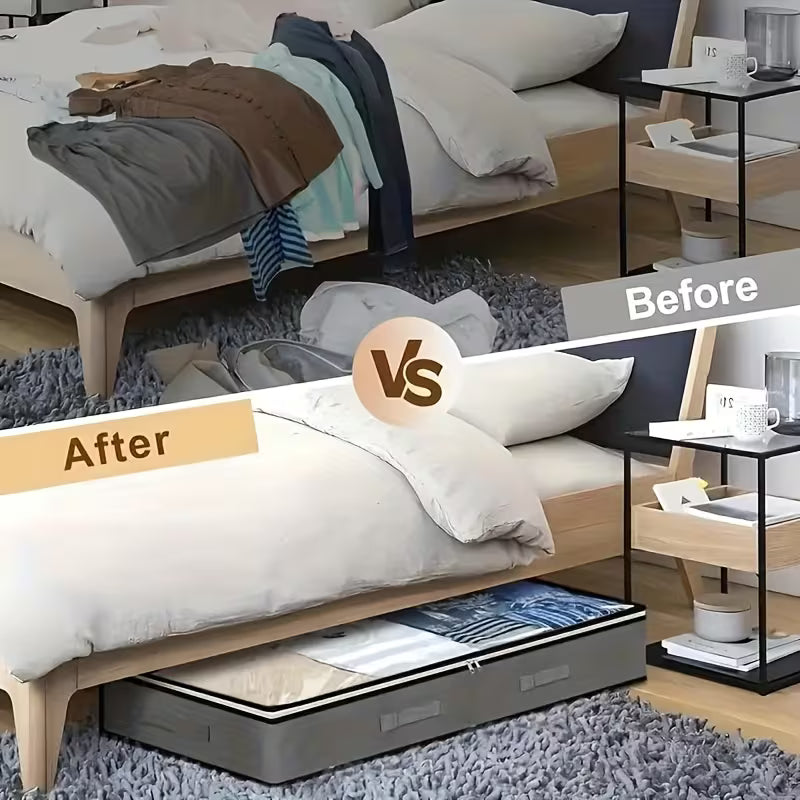 Bed Storage - Under-Bed Storage Bags – Space-Saving & Foldable (Set of 2)