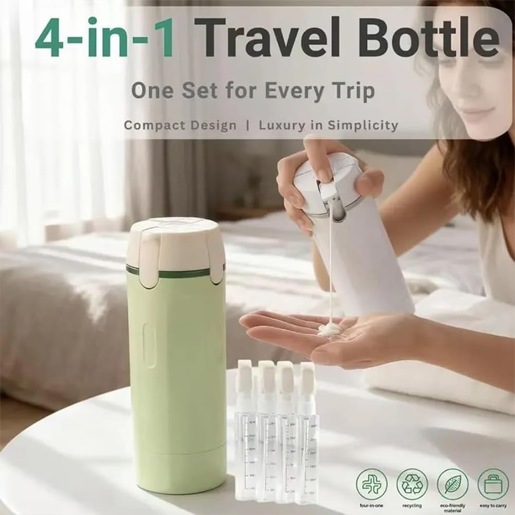 Travel Dispenser Cup - Leakproof 4-in-1 Travel Dispenser