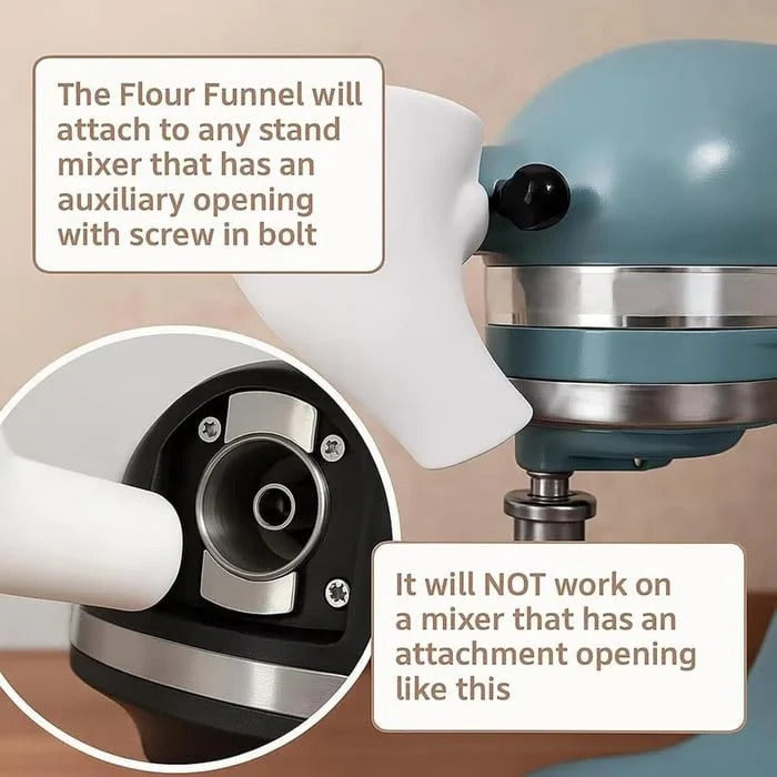 Smooth Baking Funnel for Your Stand Mixer