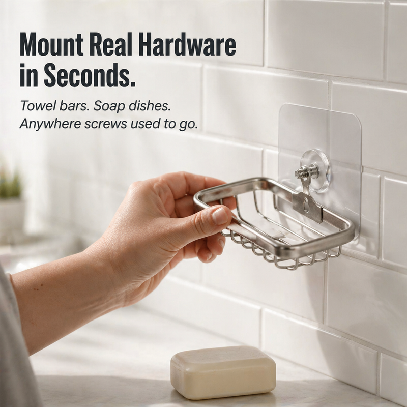 Stick Hooks - Hang heavy items instantly, damage-free attachment, ideal for renters