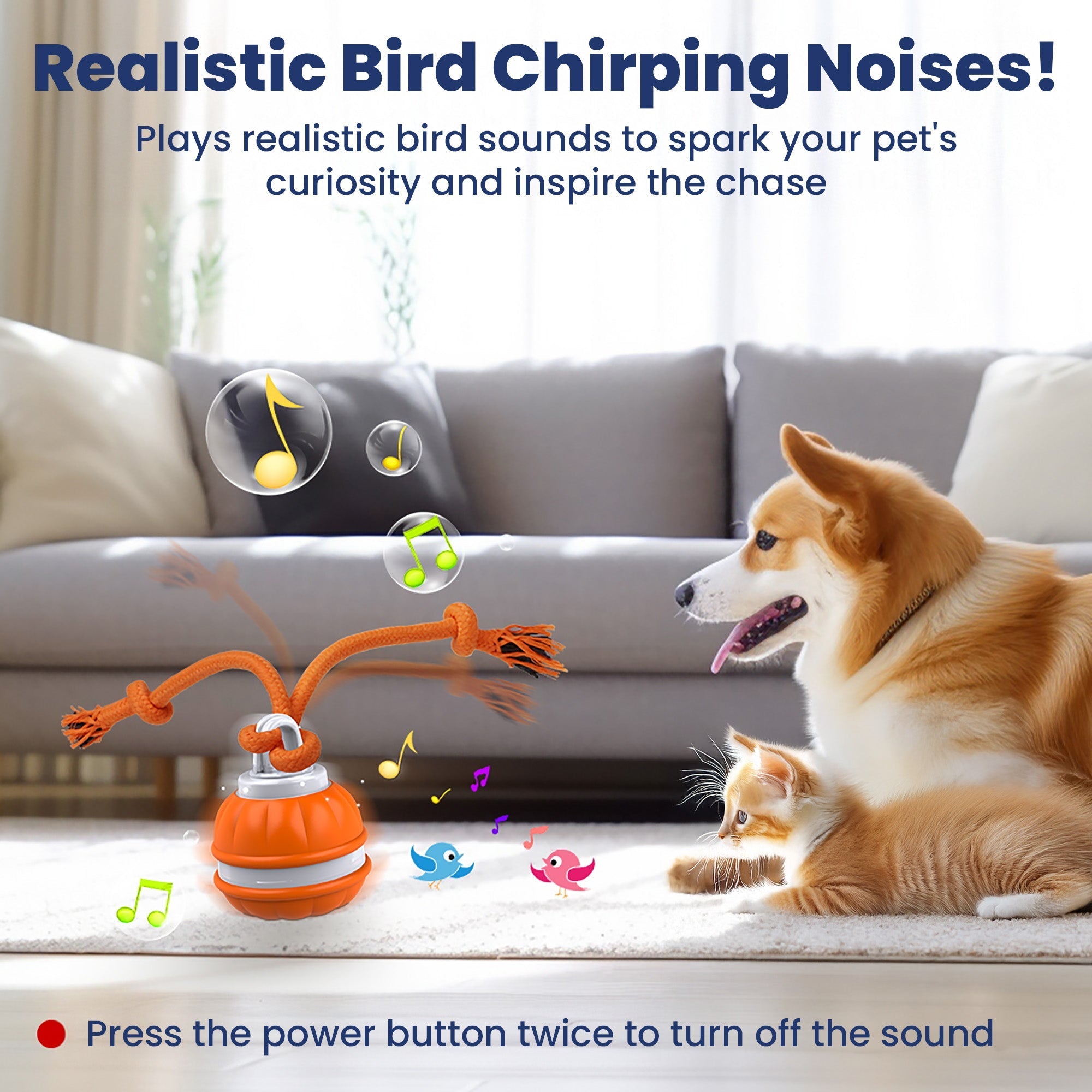 RopeBall - Funny Motion-Activated Dog Ball