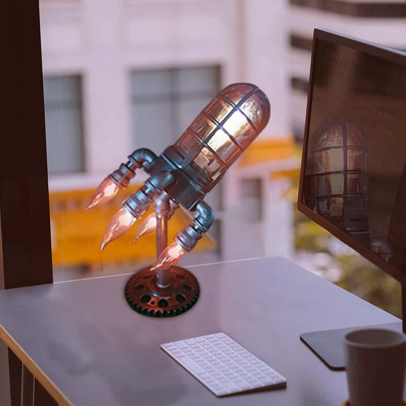 Rocket Lamp - Steampunk Rocket Lamp