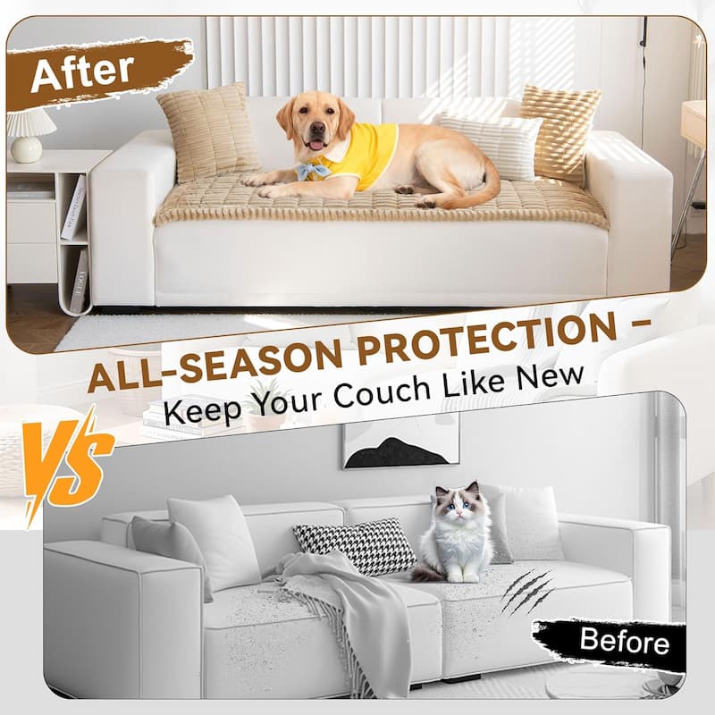 Sofa Mat - Quilted Cord Sofa Cushion | Ideal for Pets
