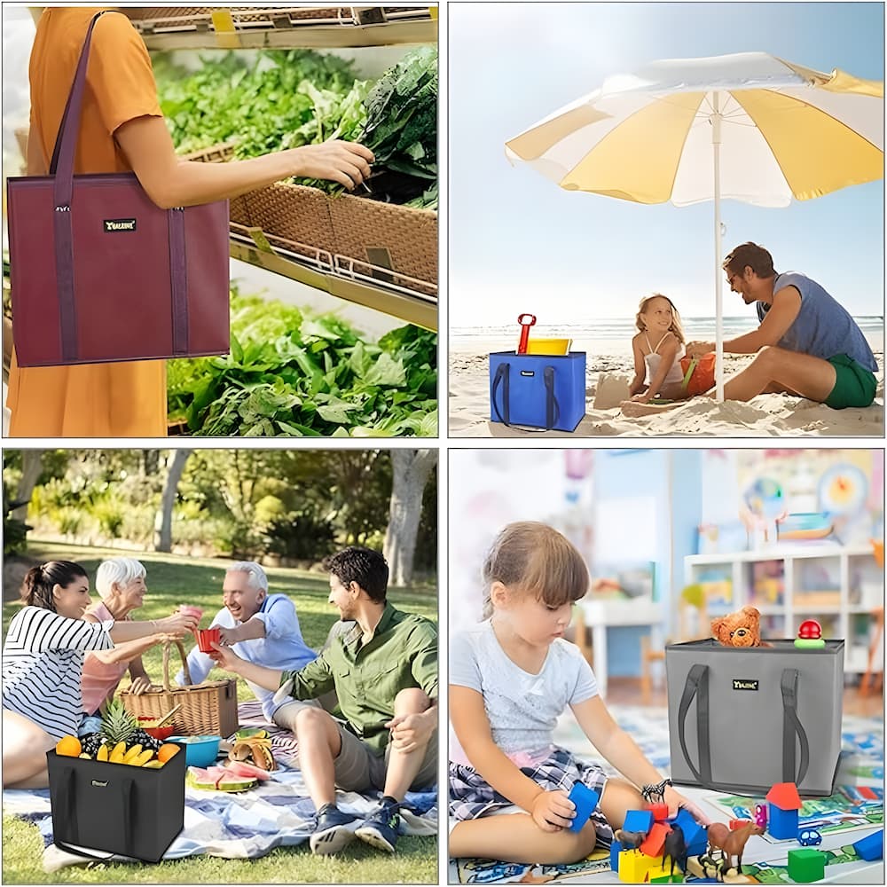 Foldable Tote - Foldable Tote Bag with Reinforced Bottom