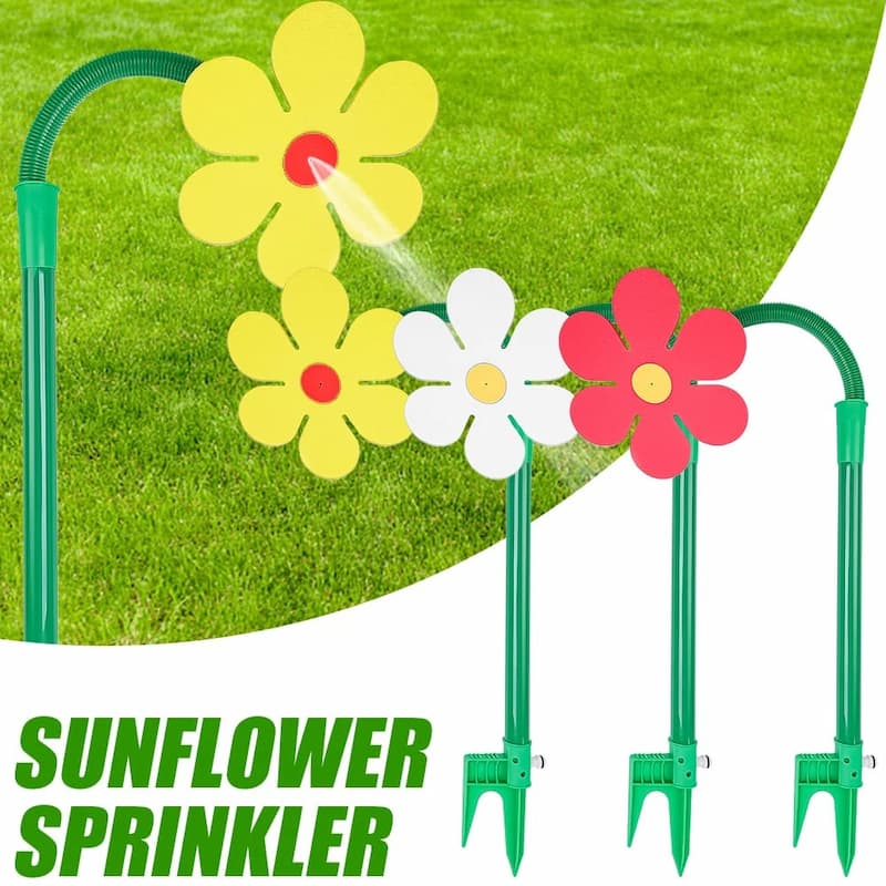 Flower Sprayer - Rotating Daisy Lawn Sprinkler - Fun for Kids and Pets