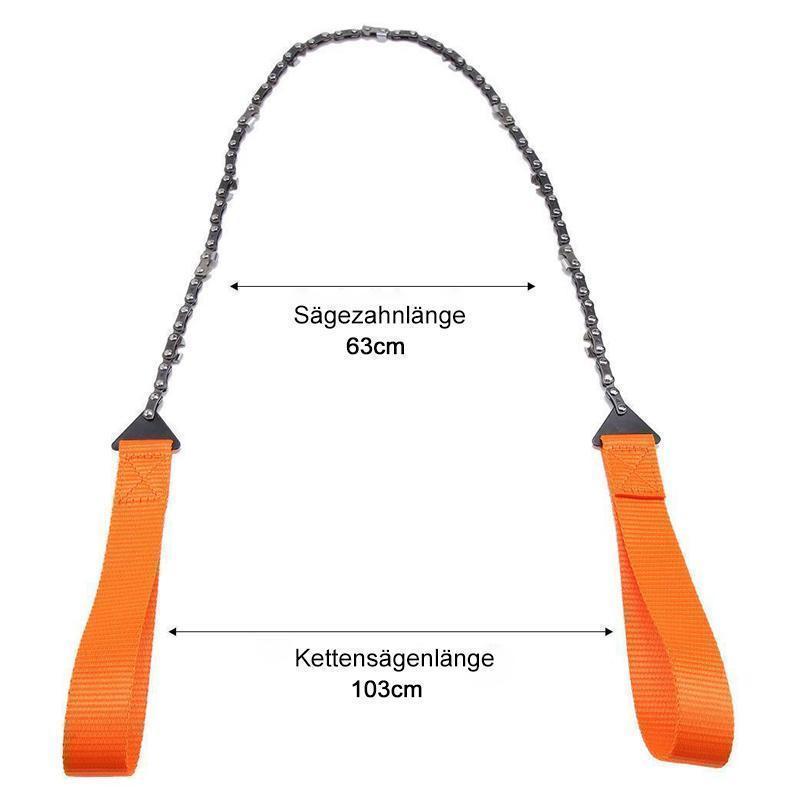 Hand Chain Saw - Stainless Steel 65 Mn – Foldable with Belt Pouch