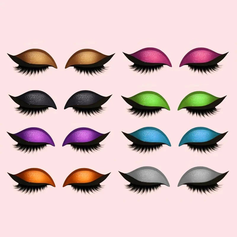 Lazy Eyeshadow Eyelash Stickers