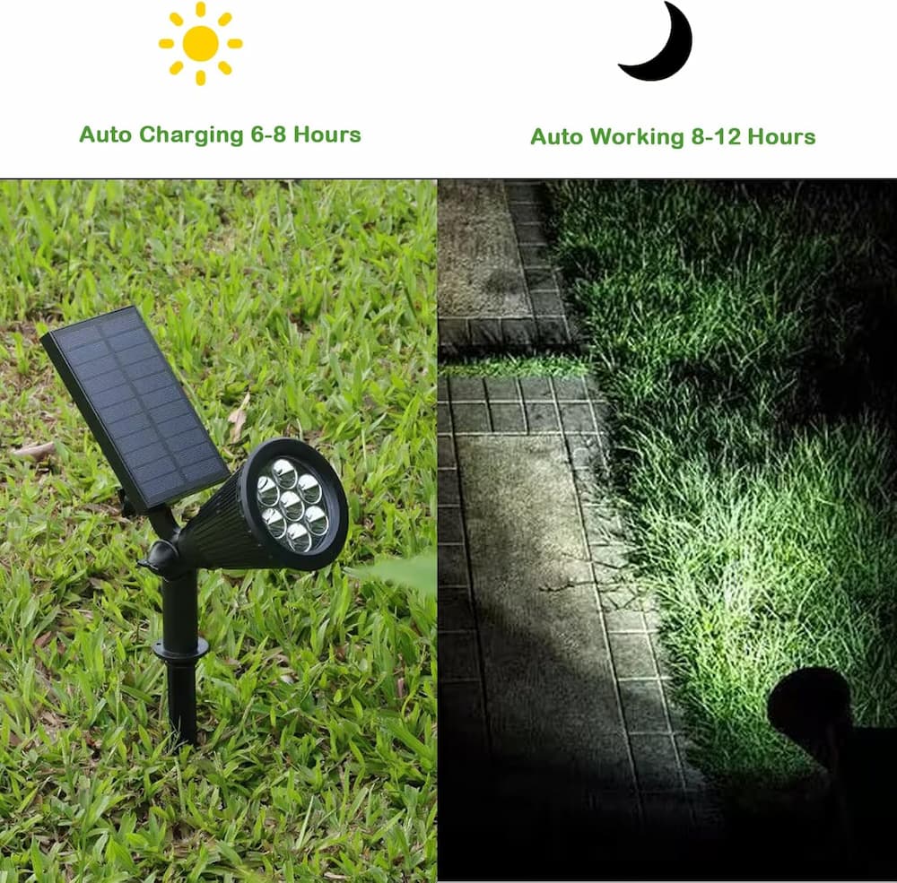 Garden Spotlight - Solar-Powered Garden Spotlight