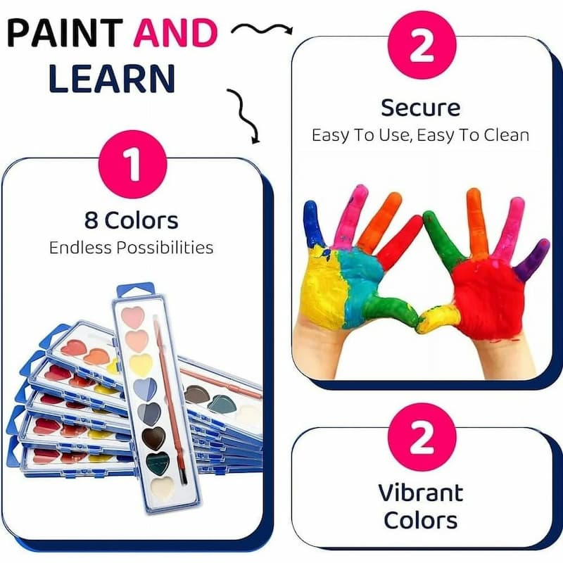 Heart Paint - Mini Watercolor Paint Set