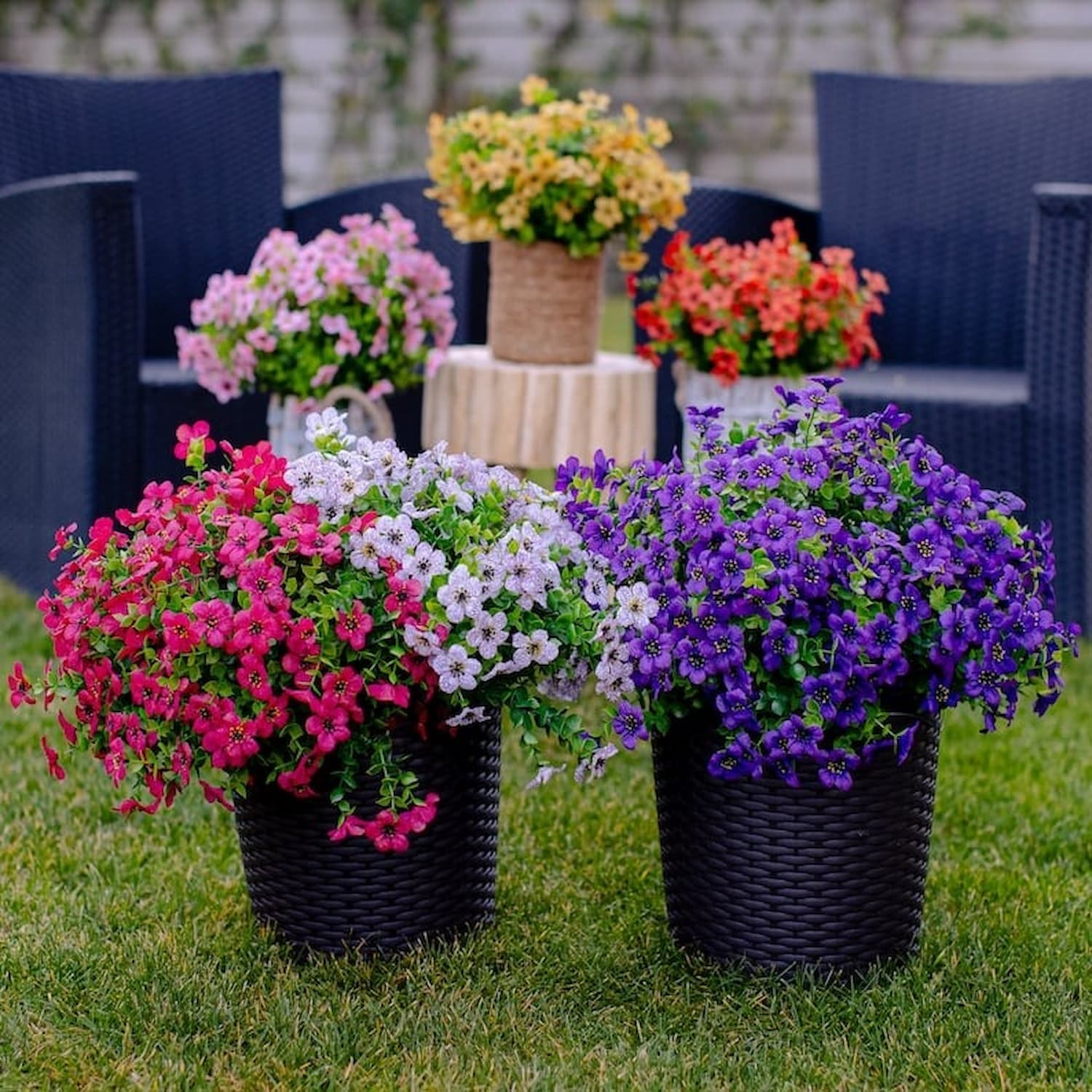 Flower Bush - Realistic, UV-Resistant Decorative Flowers