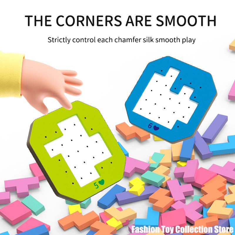 Shape Puzzles - Logic Puzzle Game with 108 Colorful Pieces and 20 Challenge Cards