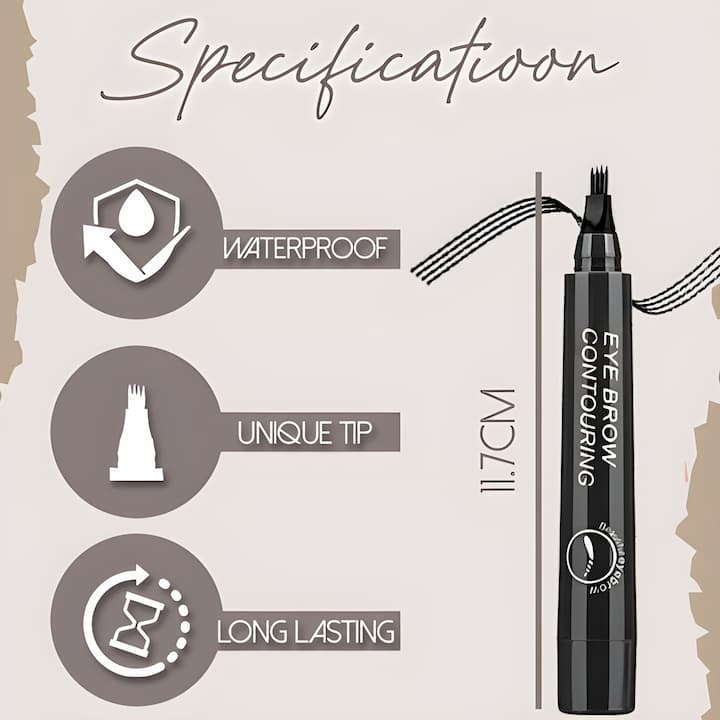 BrowVolumizer - Waterproof Eyebrow Pencil with Full Effect