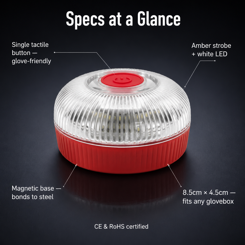 Pulse Light - Stick it on your roof and illuminate the roadside in seconds