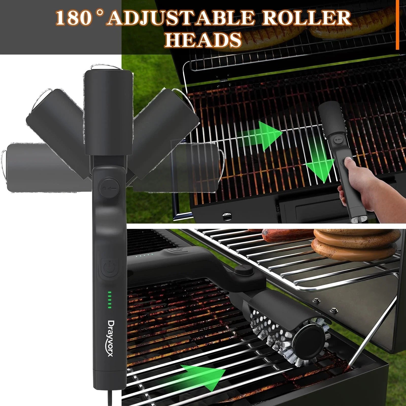 Electric BBQ Grill Brush - The Most Effective Way to Clean Your Grill | Cordless and Rechargeable