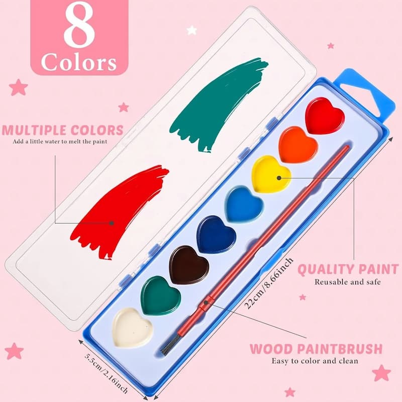 Heart Paint - Mini Watercolor Paint Set
