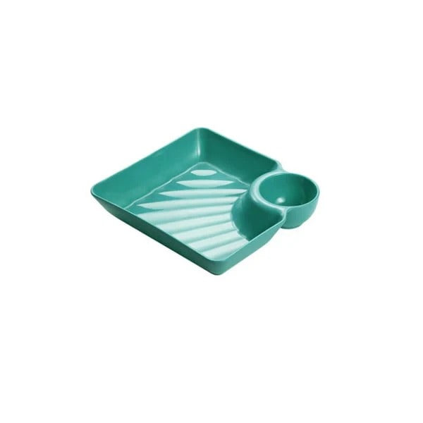 Dip Plate - Plate with Separate Sauce Compartment for Clean Eating