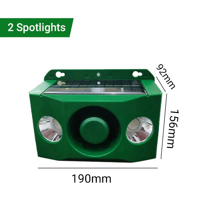 Solar-Powered Animal Repellent Device with Alarm