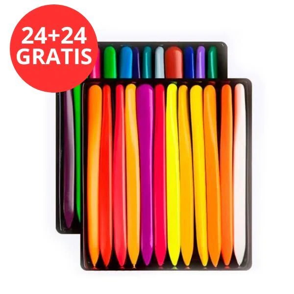 Rainbow Colors - Waterproof Organic Wax Crayons (48 Colors)