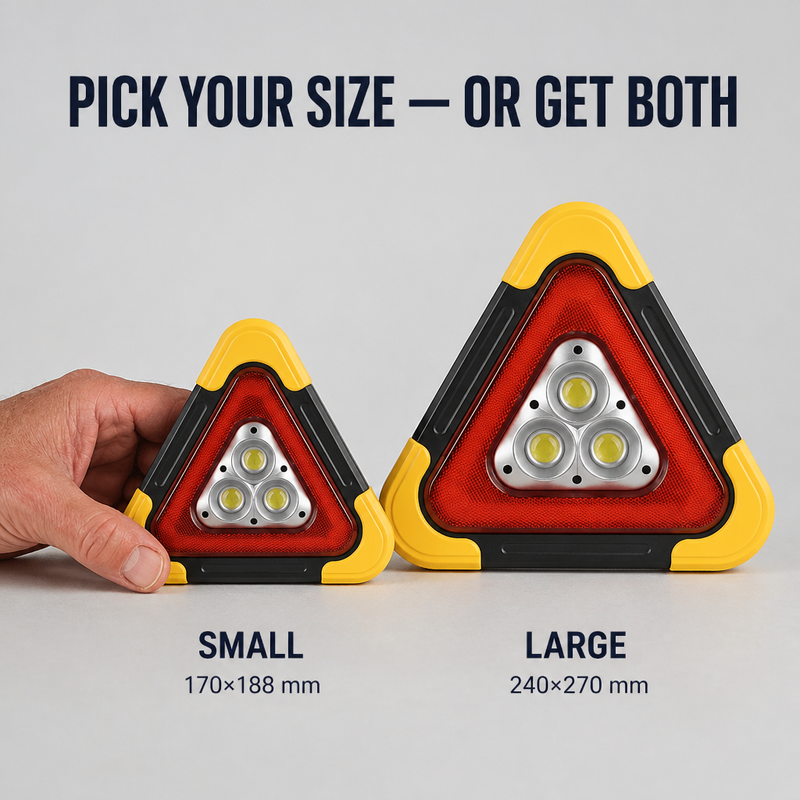 Warning Triangle - Illuminate the darkness, make the path visible, and keep your phone alive
