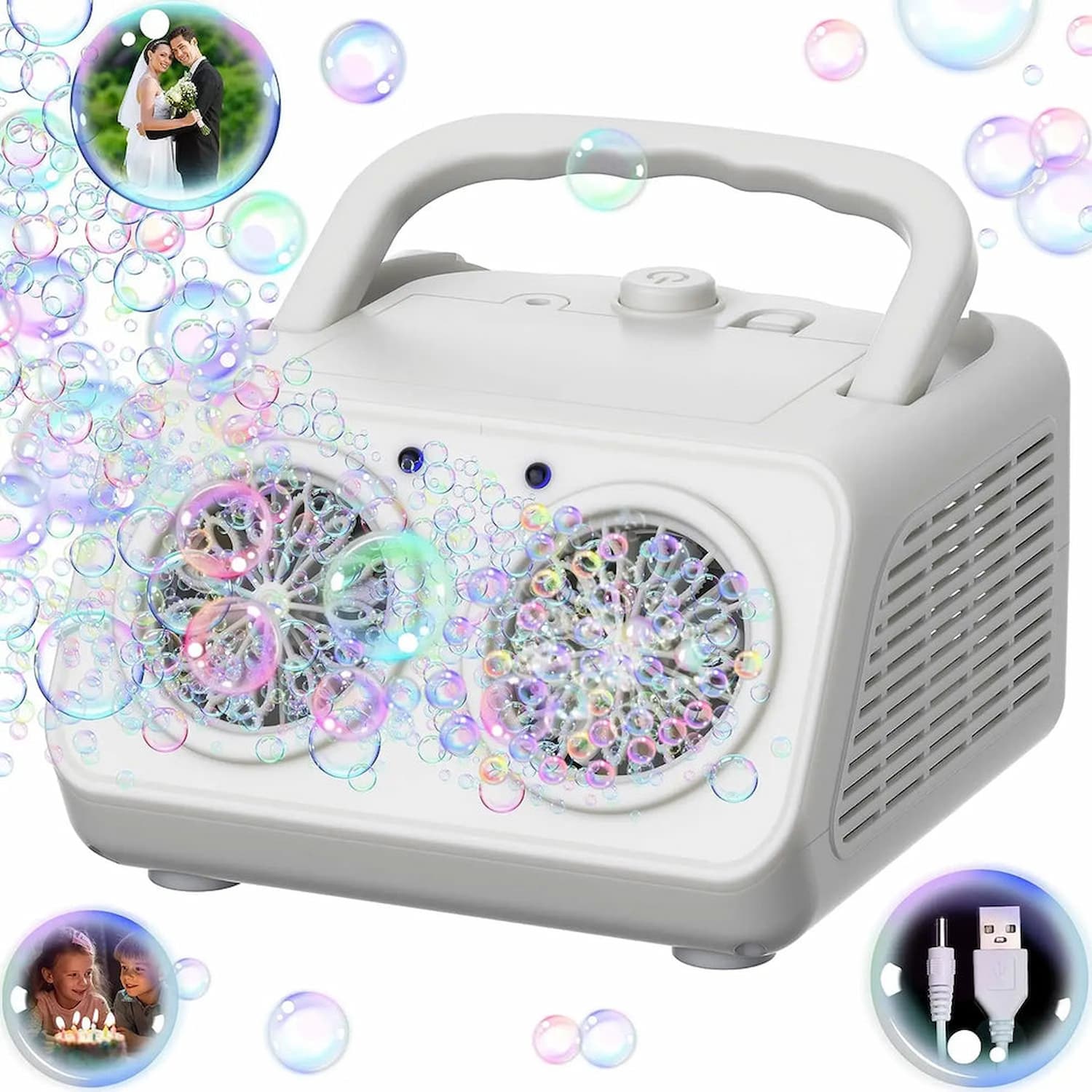 Bubble Blaster - Enchant every garden party with a "Bubble Storm" featuring two discs