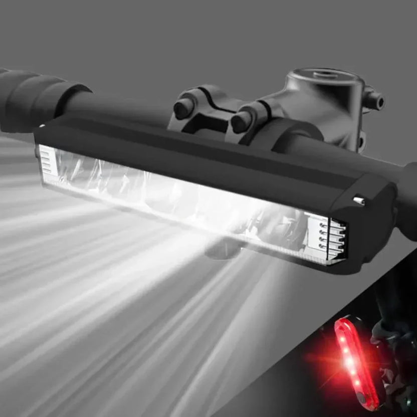 Bicycle LED Bar - Bicycle Light LED 1400 Lumens – USB Rechargeable and Waterproof