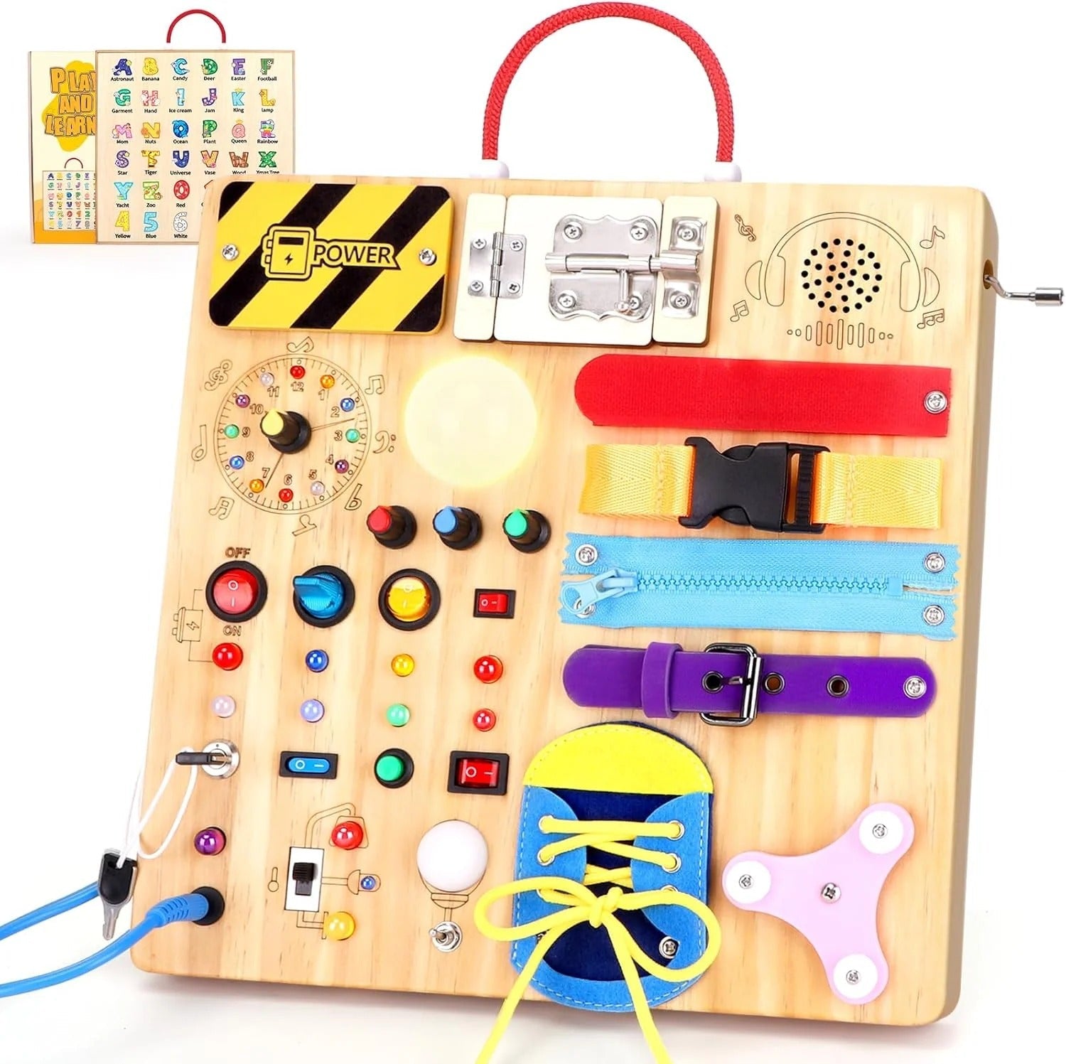 Stimulus Board - Montessori Sensory Switch Toy Made of Wood