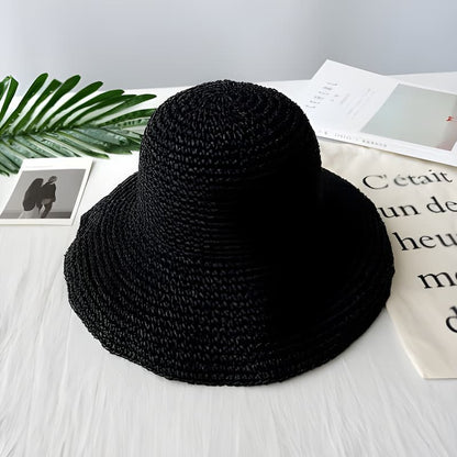 Sun Hat - Woven Straw Sun Hat with Wide Brim