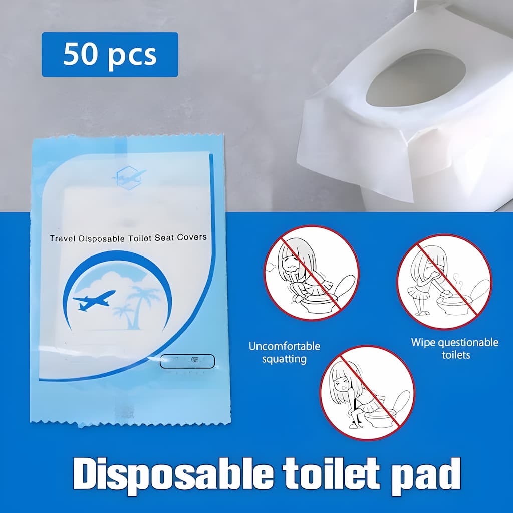 HygeneCover - Personal Toilet Seat Cover for On-the-Go [50 Pieces]