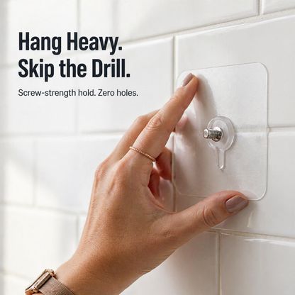 Stick Hooks - Hang heavy items instantly, damage-free attachment, ideal for renters