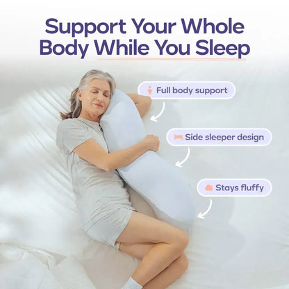 Body Hugger Pillow - Ergonomic Full Body Pillow | Cooling Support for Side Sleepers