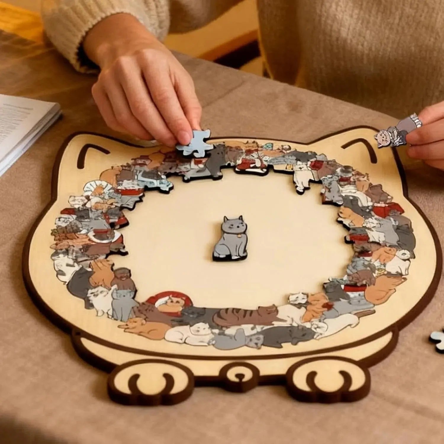 CatPuzzle - Wooden Puzzle Cat 135 Pieces — Art, Calm & Style Combined in One Set