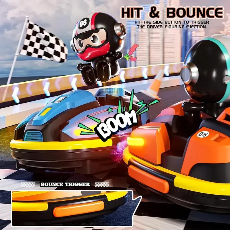Bumper Car RC - 2.4 GHz Remote-Controlled Bumper Car Game for Two Players