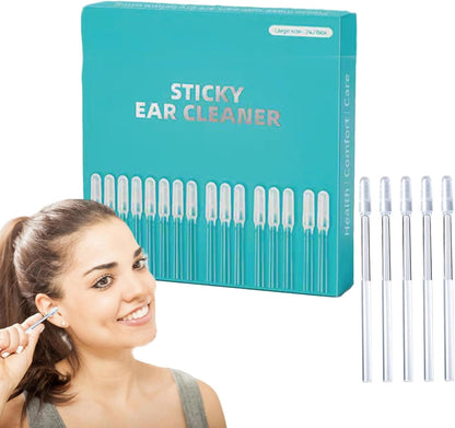 Sticky Ear Cleaner - Soft Rubber Ear Cleaning Swabs [24 Pieces]