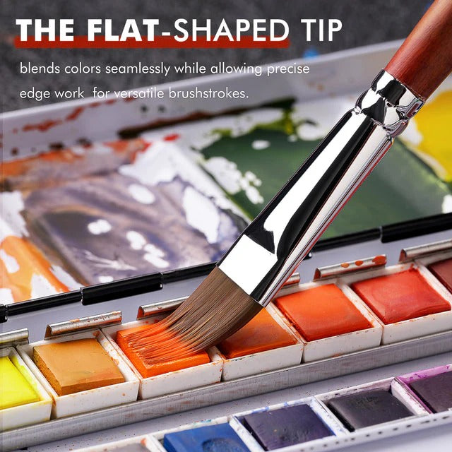 Two-Layer Flat Brushes [5-Piece Set]