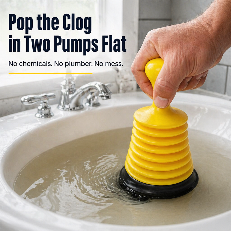 Drain Clearer - Eliminate stubborn clogs in your sink in seconds – without the mess