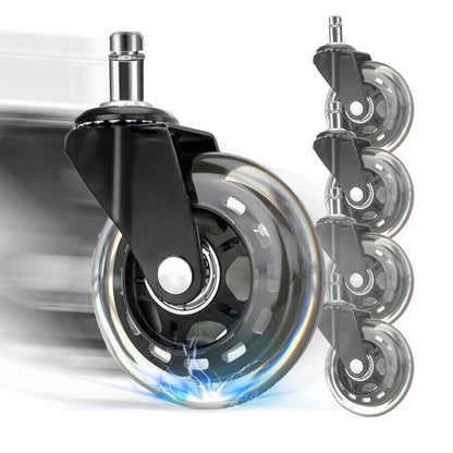 Smooth-rolling casters suitable for laminate floors [Set of 5]