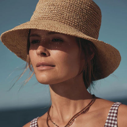 Sun Hat - Woven Straw Sun Hat with Wide Brim