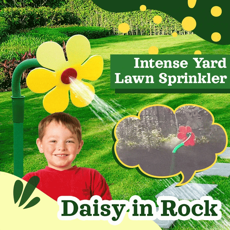 Flower Sprayer - Rotating Daisy Lawn Sprinkler - Fun for Kids and Pets