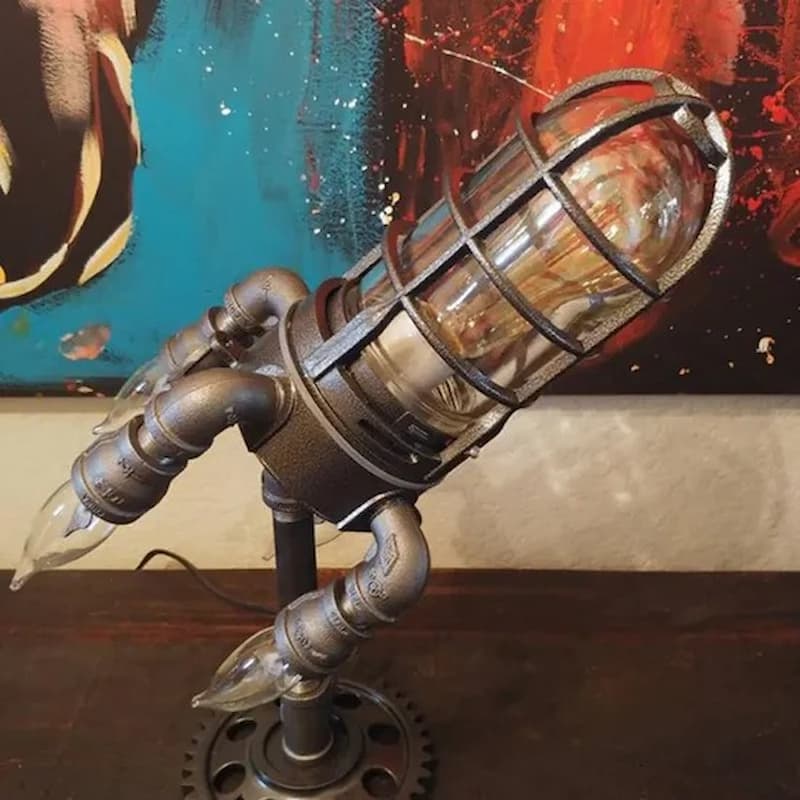Rocket Lamp - Steampunk Rocket Lamp